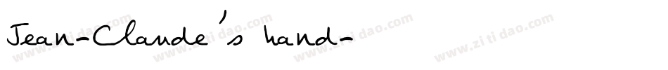 Jean-Claude's hand字体转换